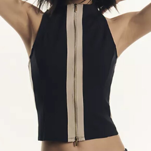 Brand New By Anthropologie Mock-Neck Moto Tank - Picture 6 of 6